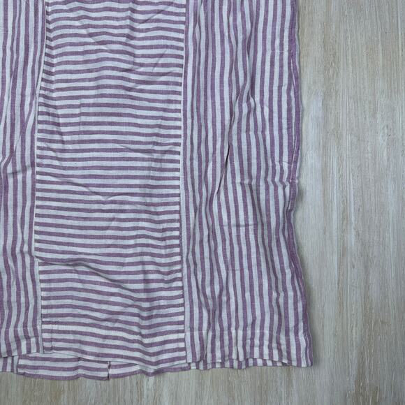 NWT Madewell Stripe Play Button Back Linen Blend Shift Preppy Pockets Dress M - Picture 4 of 15